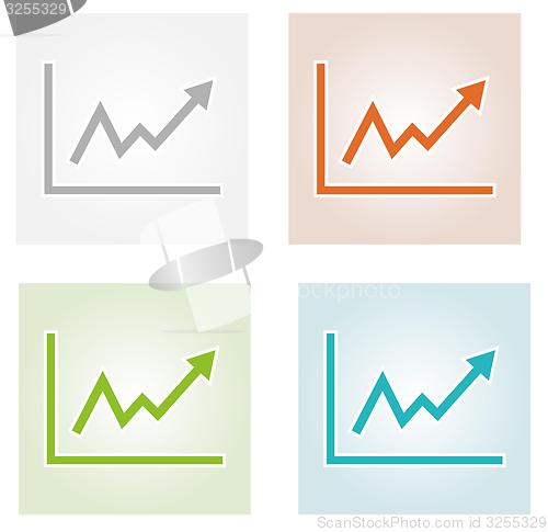 Image of growing graph icons