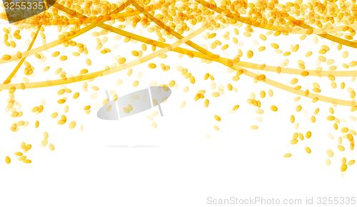 Image of falling gold confetti
