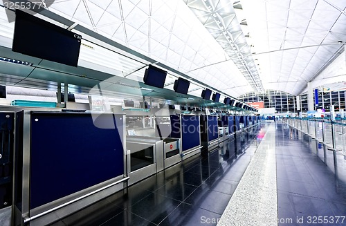 Image of airport check-in counter