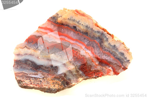 Image of color agate mineral isolated