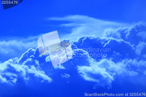 Image of landscape with beautiful blue clouds