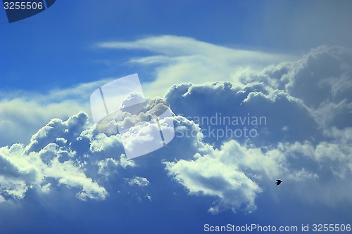 Image of landscape with beautiful blue clouds
