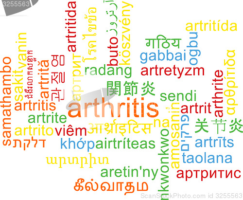 Image of Arthritis multilanguage wordcloud background concept
