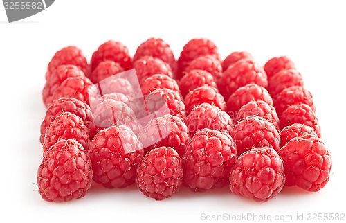 Image of group of fresh raspberries