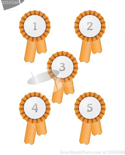 Image of five award ribbons