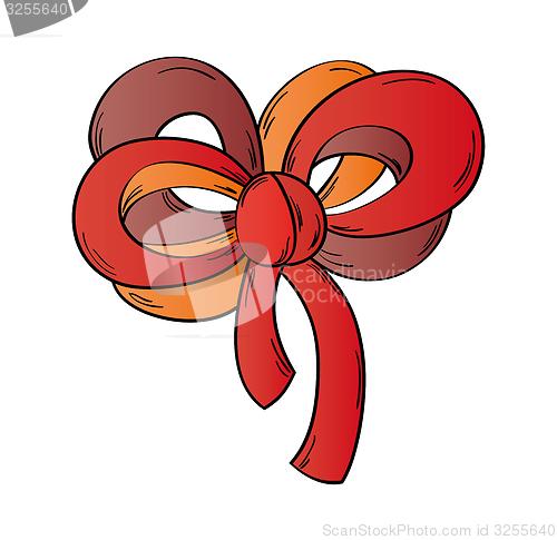 Image of ribbon on the white background