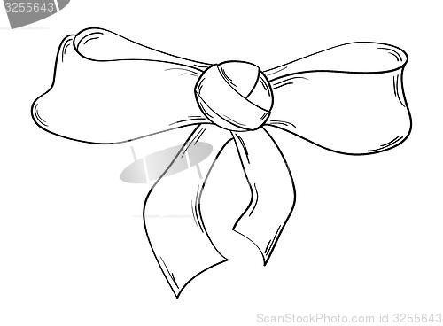 Image of ribbon on the white background