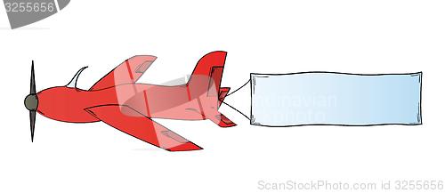 Image of plane and blank flag