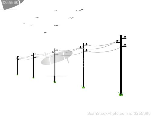 Image of high voltage power lines