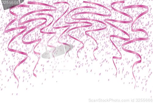 Image of falling violet confetti