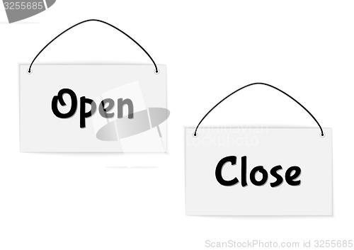 Image of open and close signs