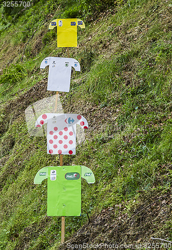 Image of Decorations of Distinctive Jerseys of Le Tour de France 2014