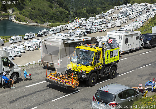 Image of Technical Truck on the Road of Le Tour de France 2014