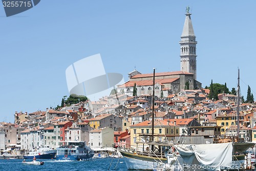 Image of Saint Eufemia church and bell tower in Rovinj