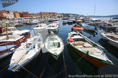 Image of Anchored boats in Rovinj