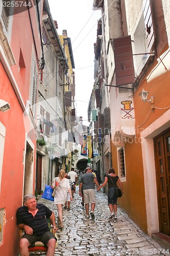 Image of Tourists sightseeing in Rovinj
