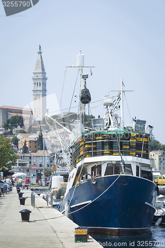 Image of Ships at dock of Rovinj 
