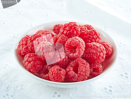 Image of bowl of fresh raspberries