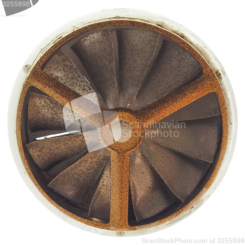 Image of Rusty old fan isolated