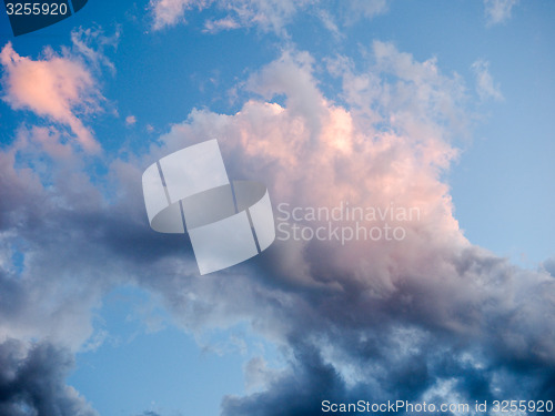 Image of Blue sky with clouds background