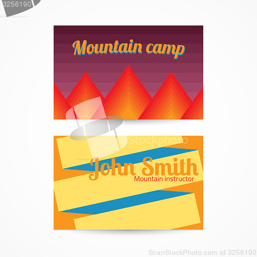 Image of Template card with mountains