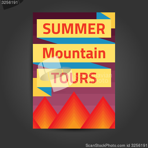 Image of Template placard with mountains