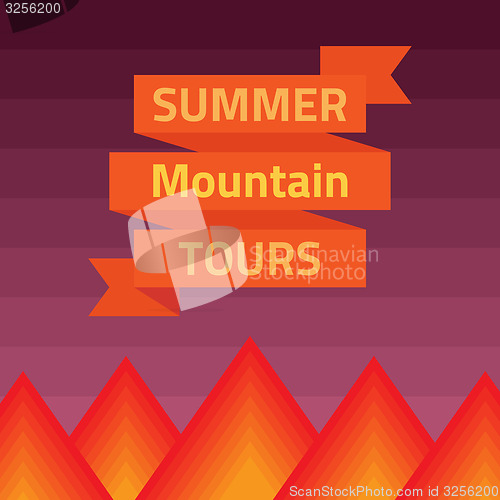 Image of Mountain flat design concept.