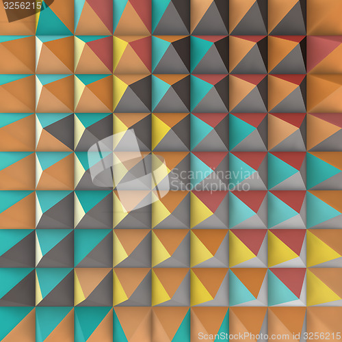 Image of Abstract 3d geometric pattern. Polygonal background. 