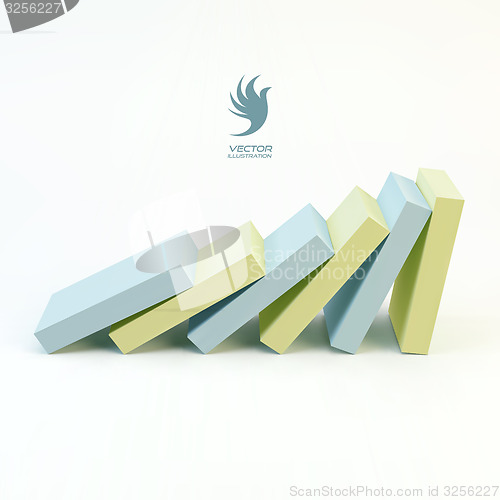 Image of Business 3D concept illustration. Leadership vector illustration