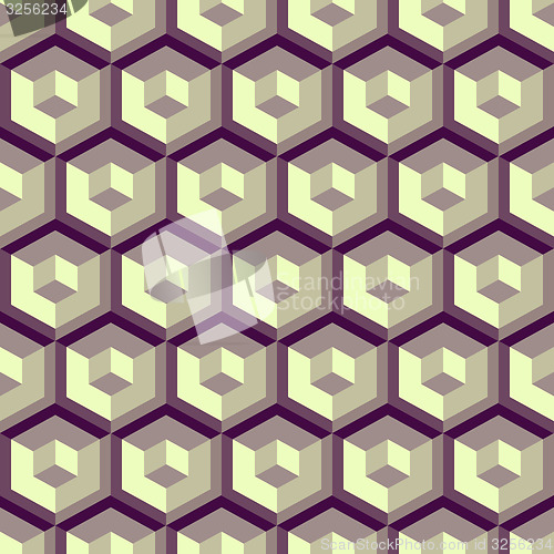 Image of 3d seamless abstract with hexagonal elements. 