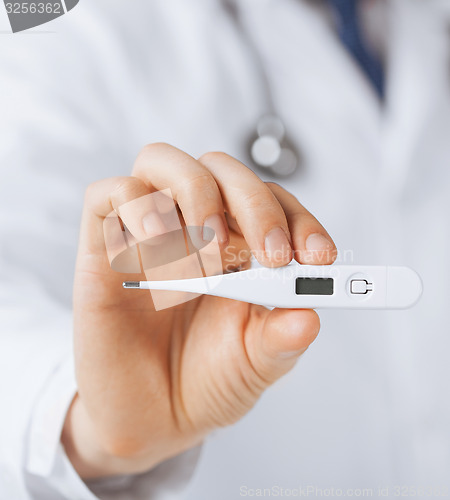 Image of male doctor with thermometer