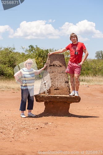 Image of Woman and Man in savanna 