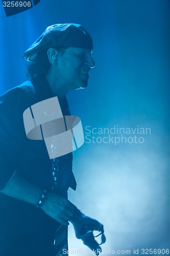 Image of DNIPROPETROVSK, UKRAINE - OCTOBER 31: Klaus Meine from Scorpions rock band performs live at Sports Palace SC \"Meteor\". \"Final tour\"concert on October 31, 2012 in DNIPROPETROVSK, UKRAINE