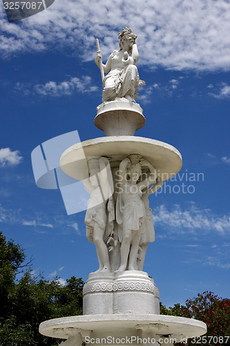 Image of marble statue of a women and some man