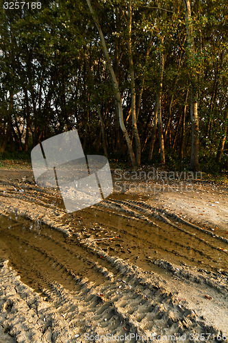 Image of Dirty broken rural road 