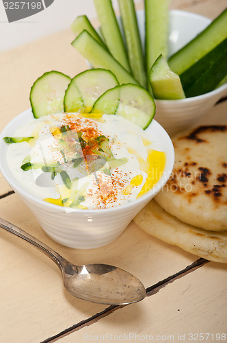 Image of Arab middle east goat yogurt and cucumber salad 