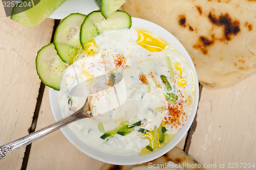 Image of Arab middle east goat yogurt and cucumber salad 