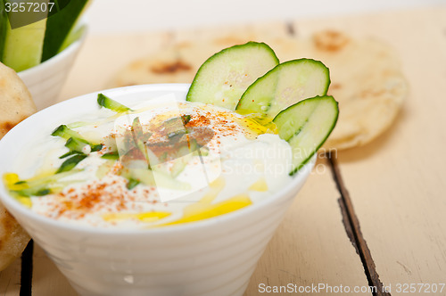 Image of Arab middle east goat yogurt and cucumber salad 