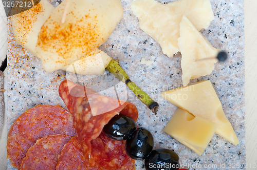 Image of mix cold cut with fresh pears