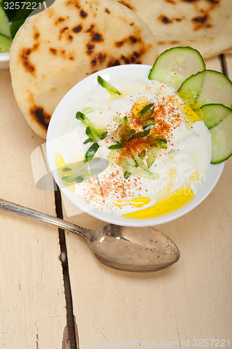 Image of Arab middle east goat yogurt and cucumber salad 