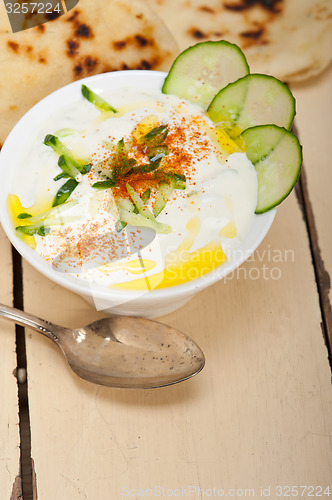 Image of Arab middle east goat yogurt and cucumber salad 