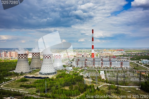 Image of Combined heat and power factory. Tyumen. Russia