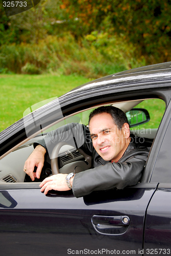 Image of Man in car