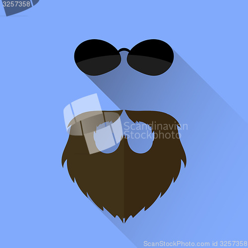 Image of Beard and Sunglasses Icon