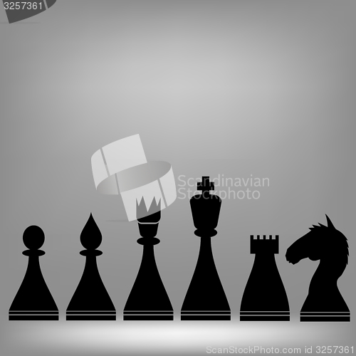 Image of Chess Pieces Silhouettes 