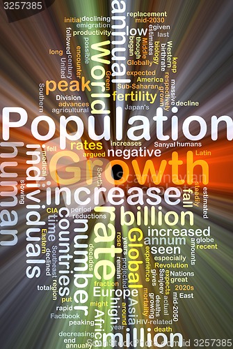 Image of Population growth background concept glowing