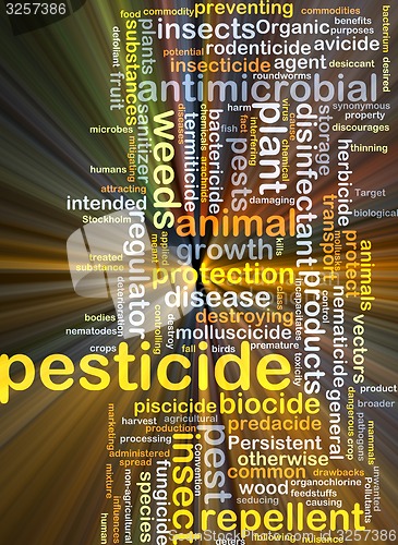 Image of Pesticide background concept glowing