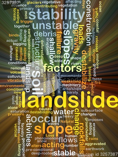 Image of Landslide background concept glowing