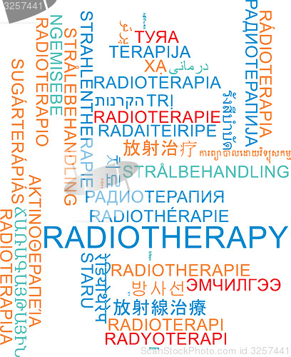 Image of Radiotherapy multilanguage wordcloud background concept