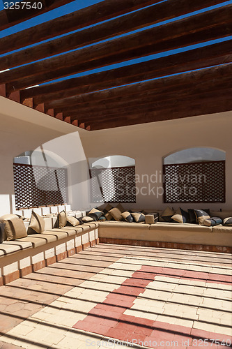 Image of Seating Area with Sofas and cushions